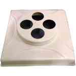 Portals Plus 29285, Curb Cover SM4 for C-412,212,481 Caps, Tan 29285, POR-29285, SM4 curb cover, pipe portal cover, ABS plastic cover, molded sealing ring, pre-punched hole, C-212, C-412, C-481