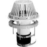 Portals Plus 61101 - 3 in. White PVC Plus Pack / Poly Dome Portals Plus, 61101, PVC Plus Pack, 3 inch drain, poly dome, retrofit roof drain, single-ply, BUR, injection molded PVC body, underdeck clamp