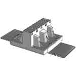 Roof Top Blox SCB-07 Securing Brackets (Pair) SCB-07, Roof Top Blox Securing Brackets, SCB-07 brackets pair, rooftop support bracket, UV-resistant polycarbonate bracket, non-penetrating anchoring bracket