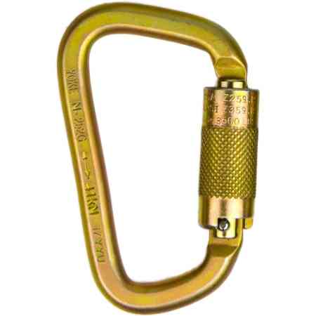 Guardian 01837 3/4" Gate Double-locking High Strength Steel Carabiner