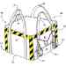 MonstaBag Debris Removal Dumpster Bag, 2000 lb Safe Load, Reusable - MB-S