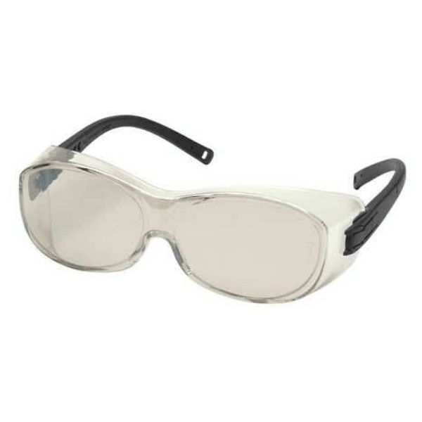 OTS #S3580SJ Safety Glasses Black Frame/Indoor/Outdoor Mirror Lens