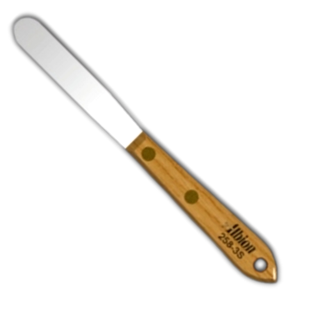  Albion 258-3S Classic Spatula 5/8" X 3" Long Blade, Wood Handle