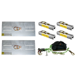 Standing Seam Roof Anchors 1, 100 Horizontal Lifeline Kit With 4 SSRA1 Anchors and 2 SSRA3 Anchor Plates  