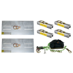 Standing Seam Roof Anchors 1, 100 Horizontal Lifeline Kit With 4 SSRA1 Anchors and 2 SSRA3 Anchor Plates 
