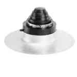 Portals Plus 23015, Alumi-Flash Extra Wide Base  w/126 Black Cap 23015, POR-23015, Alumi-Flash Extra Wide, C-126 cap, extra wide base, 18? base diameter, single 2?-6? penetration, spun aluminum base