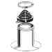 Portals Plus 24015, Alumi-Flash Extra Tall Base w/126 Black Cap - POR-24015