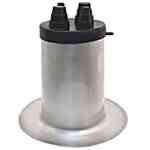 Portals Plus 24025, Alumi-Flash Extra Tall Base w/212 Black Cap 24025, POR-24025, Alumi-Flash Extra Tall, C-212 cap, spun aluminum base, EPDM cap, roof flashing multiple penetrations