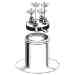 Portals Plus 24035, Alumi-Flash Extra Tall Base w/412 Black Cap - POR-24035