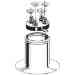 Portals Plus 24045, Alumi-Flash Extra Tall Base w/481 Black Cap - POR-24045