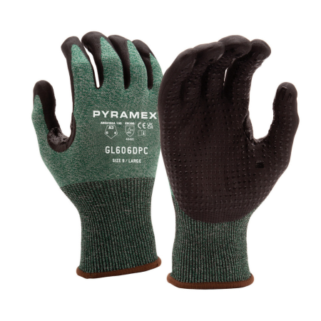 Pyramex - GL606DPC, Nitrile Dipped with Dotted Palm, Micro-Foam, A3 Cut