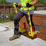 The Ladder Latch - Gravel Stop Applications, Extended Hand Rail Ladder Attachment, 39", Non-Corrosive Aluminum ladder-latch, ladder latch, ladder, ladder safety, fall protection, safety, 