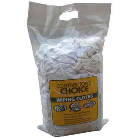 White T-Shirt rags in Plastic Bag