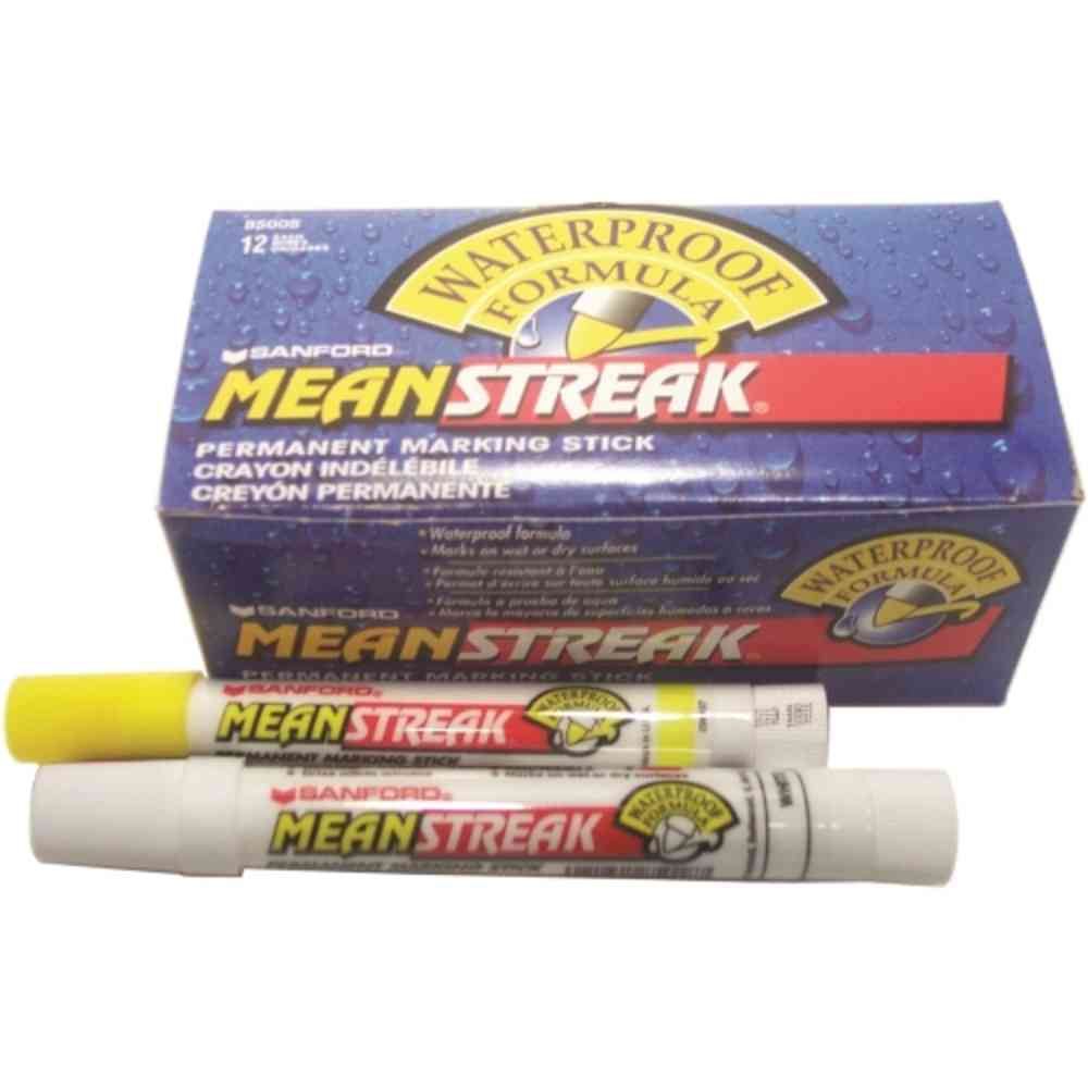 Sharpie 85005 Mean Streak Permenant Marking Stick, Yellow, Bullet Tip 12 Count Product 8710722 Sharpie 85005 Mean Streak Permenant Marking Stick, Yellow, Bullet Tip 12 Count Product 8710722