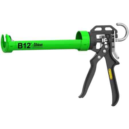 Albion B12 10 oz Manual Caulk Gun - Smooth-Rod Drive for Standard Sealants