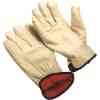 Grain Pigskin, Red Fleece Lined Glove grain pigskin glove, red fleece lined, 337-WL105L, pigskin glove fleece, insulated pigskin glove