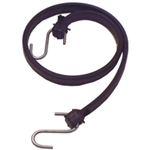 Black EPDM Rubber Bungee Tie-Down Strap with S-Hook (Stretch Type) 357-1000, 357-1003, 357-1006, 357-1010, 357-1014