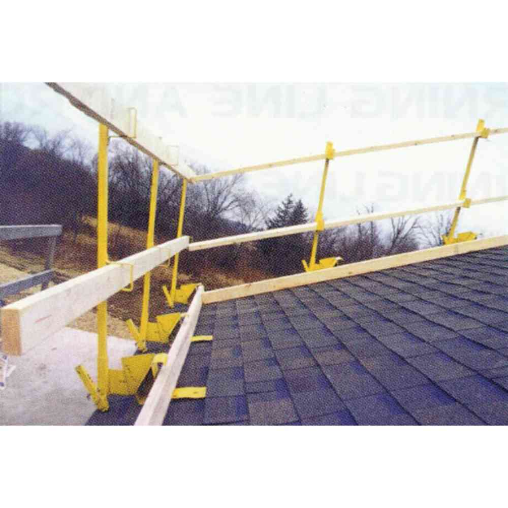 Acro Fall Protection ACRO 12070 Roof Guardrail System - Bracket & Post Kit for Steep-Pitch ...
