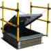 JL Industries RHG-2-STH 54 × 30 Roof Hatch – Galvanized Steel with Safety Railing, Gray & Yellow - JLI-RHG-2-STH