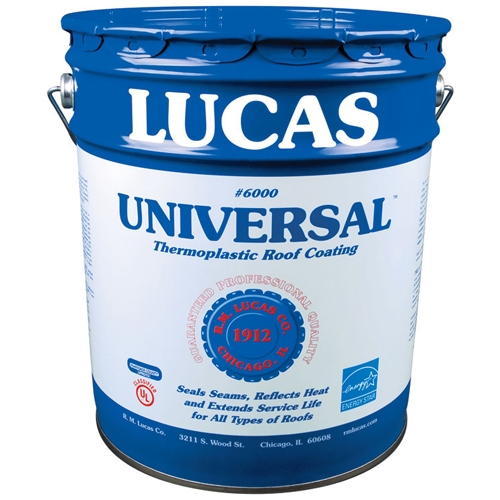 Lucas 6000 White Universal Thermoplastic Roof Coating 5 Gal Luc 6000 Big Rock Supply