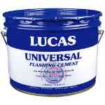 R.M. Lucas 6500 - White Universal Flashing Cement, 3 GAL Lucas #6500 Universal Flashing Cement 3 GAL. Repairs asphalt, modified bitumen, metal,  concrete, TPO,  PVC, KEE(Fibertite), Hypalon  (CSPE), PIB and EPDM roofs.