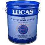 R.M. Lucas 771 - Asphalt Plastic Roof Cement Premium 5 GAL Lucas #771 Asphalt Plastic Roof Cement Premium 5 GAL, Used to install, repair or rebuild roof flashings at parapet walls, gravel stops, stacks, vents, monitors and similar applications