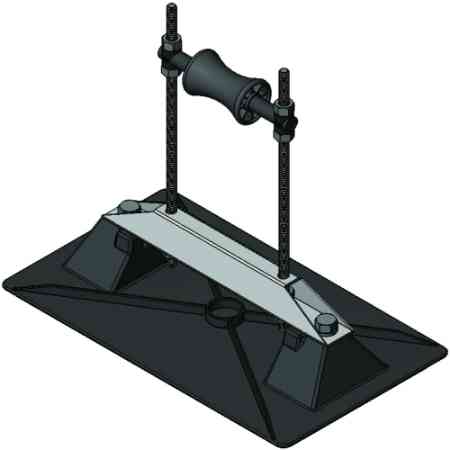  MIRO 3-RAH-12 Roller Pipe Support - Adjustable 5.25" to 12" Height