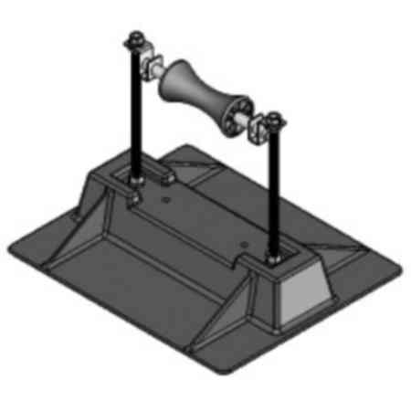 MIRO 6-RAH-12 Roller Pipe Support - Supports up to 6" Inside Diameter & 8.5" Outside Diameter, Adjustable 4" to 12" Height