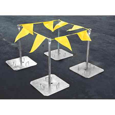 Tie Down 65001 Galvanized Warning Line System - Portable Design w/ Carrying Handles