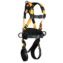 FallTech 7035BL - Journeyman Flex Construction Harness w/ Belted FBH Alum, 3-D TB Legs/QC Chest, Large