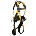 FallTech 7035L - Journeyman Flex® Steel 3D Construction Belted Harness, Toungue Buckle Leg - Large