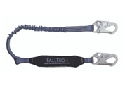 FallTech 8256EL - ViewPack® Elastic Energy Absorbing Lanyard, Single-leg w/ Steel Snap Hooks, 4 1/2 to 6"