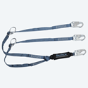 FallTech 826082D - ViewPack® Tie-back Energy Absorbing Lamyard, Double-leg w/ Steel Snap Hooks, 6 Ft
