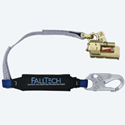 FallTech 8355 -Trailing Rope Adjuster w/ Park Function & ViewPack® Energy Absorbing Lanyard, 3 Ft.