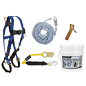 FallTech 8592A - Roofer's Kit w/ Single-use Anchor & Manual Rope Adjuster