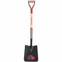 Razor-Back 2594300 Square Point Shovel with Tab Socket and Forward Turned Step, Wood Handle and D-Grip