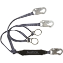 FallTech 826082D ViewPack Lanyard, 3 Snap Hooks, Tie Back D-rings, 6 ft.