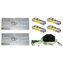 Standing Seam Roof Anchors 1, 100' Horizontal Lifeline Kit With 4 SSRA1 Anchors and 2 SSRA3 Anchor Plates 