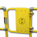 BlueWater Manufacturer - GuardDog Self-Closing Industrial Safety Gate, Powder Coated Yellow