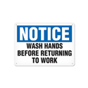 Notice Wash Hands Before Returning To Work 