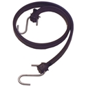 Black EPDM Rubber Bungee Tie-Down Strap with S-Hook (Stretch Type)