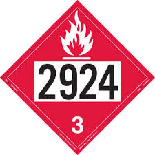 Flammable Liquid Placard, UN1133 ...